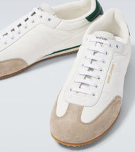 Saint Laurent Aston suede-trimmed sneakers