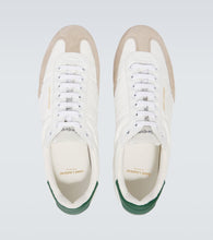 Saint Laurent Aston suede-trimmed sneakers