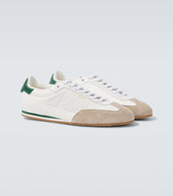 Saint Laurent Aston suede-trimmed sneakers