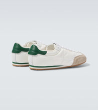 Saint Laurent Aston suede-trimmed sneakers