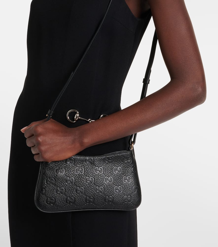 Gucci GG Super Mini debossed leather shoulder bag