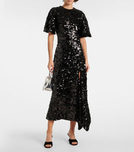 Ganni Sequined velvet maxi dress