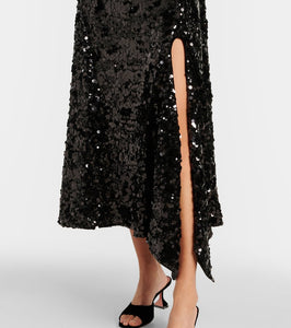 Ganni Sequined velvet maxi dress