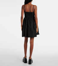 Ganni Shirred cotton minidress