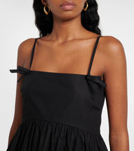 Ganni Shirred cotton minidress