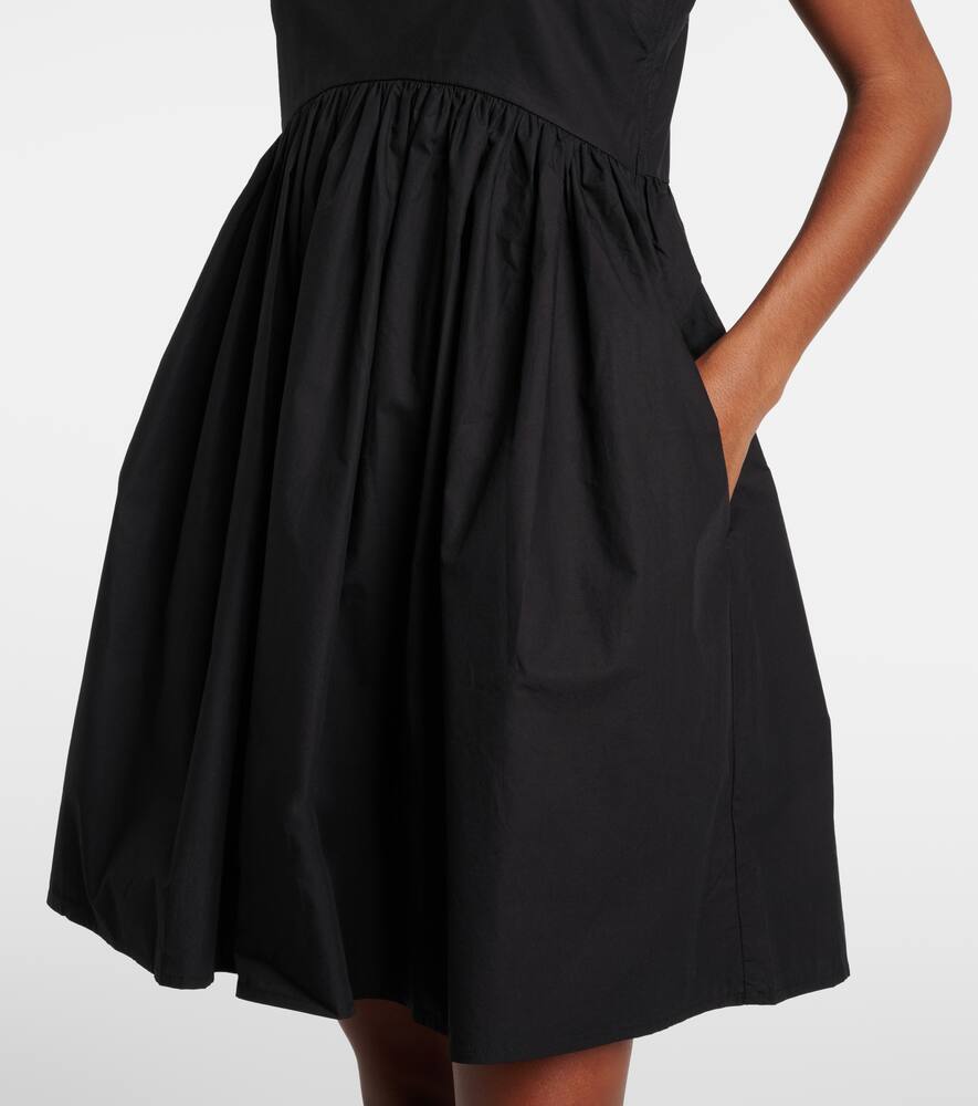 Ganni Shirred cotton minidress