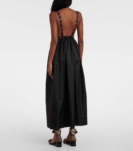 Ganni Belted duchesse midi dress