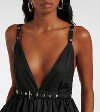 Ganni Belted duchesse midi dress