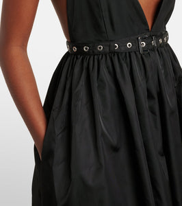 Ganni Belted duchesse midi dress
