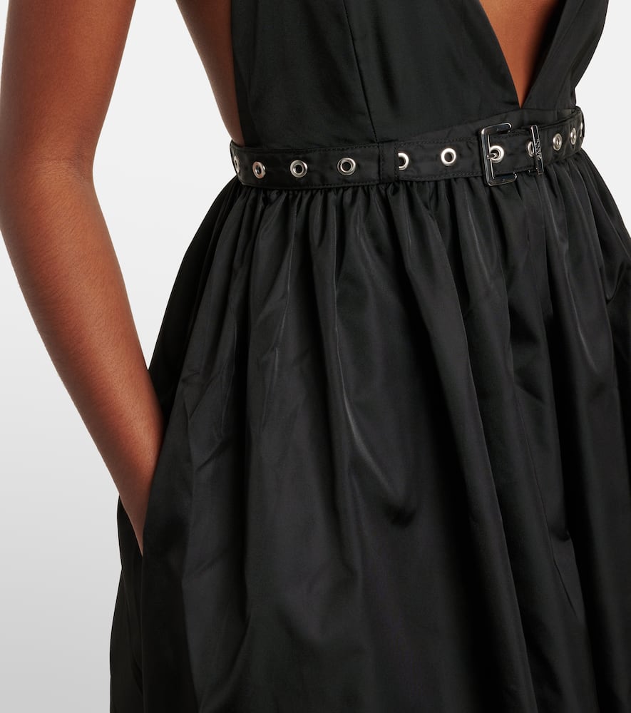 Ganni Belted duchesse midi dress