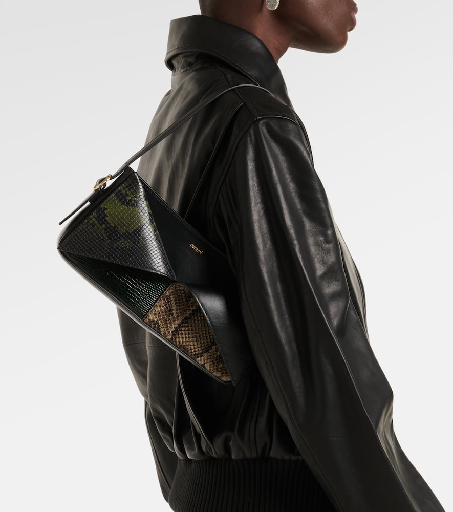Coperni Belt snake-effect leather shoulder bag