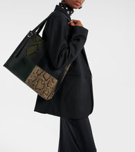 Coperni Patchwork snake-effect leather tote bag