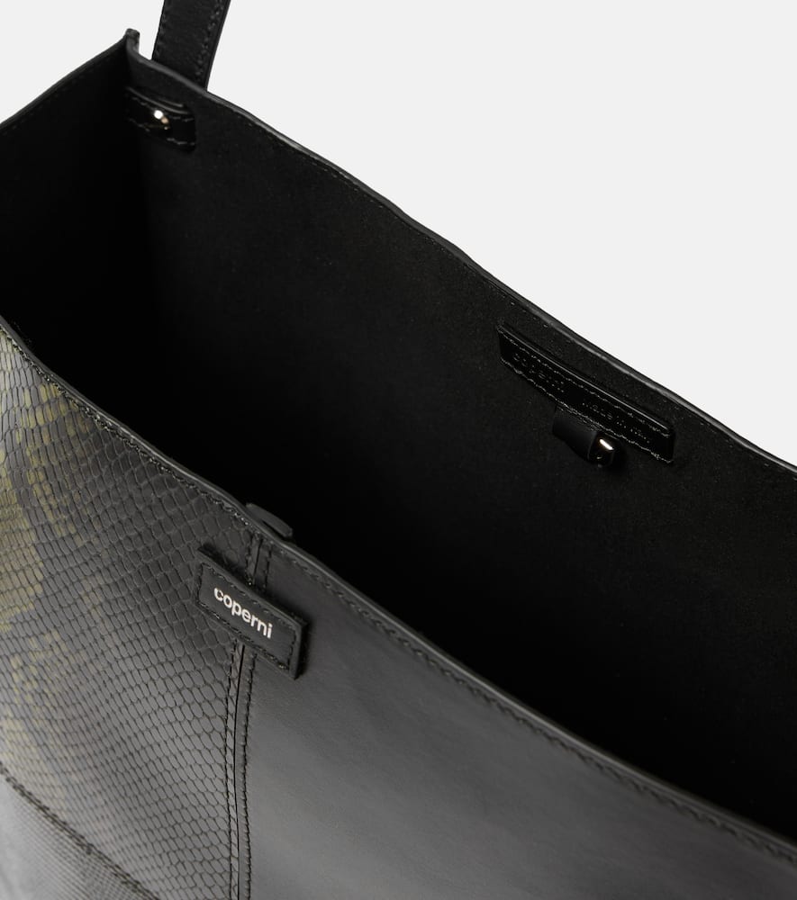 Coperni Patchwork snake-effect leather tote bag