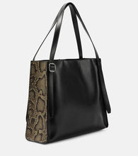 Coperni Patchwork snake-effect leather tote bag