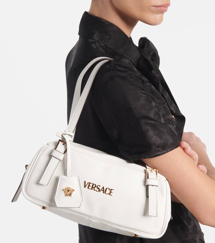 Versace Tag Bowling Medium leather shoulder bag