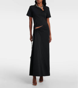 Rabanne Cutout jersey maxi dress