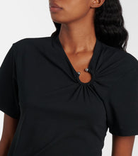 Rabanne Cutout jersey maxi dress