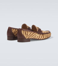 Valentino Garavani VLogo zebra-print calf hair loafers