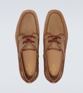 Valentino Garavani Palm Avenue leather boat shoes
