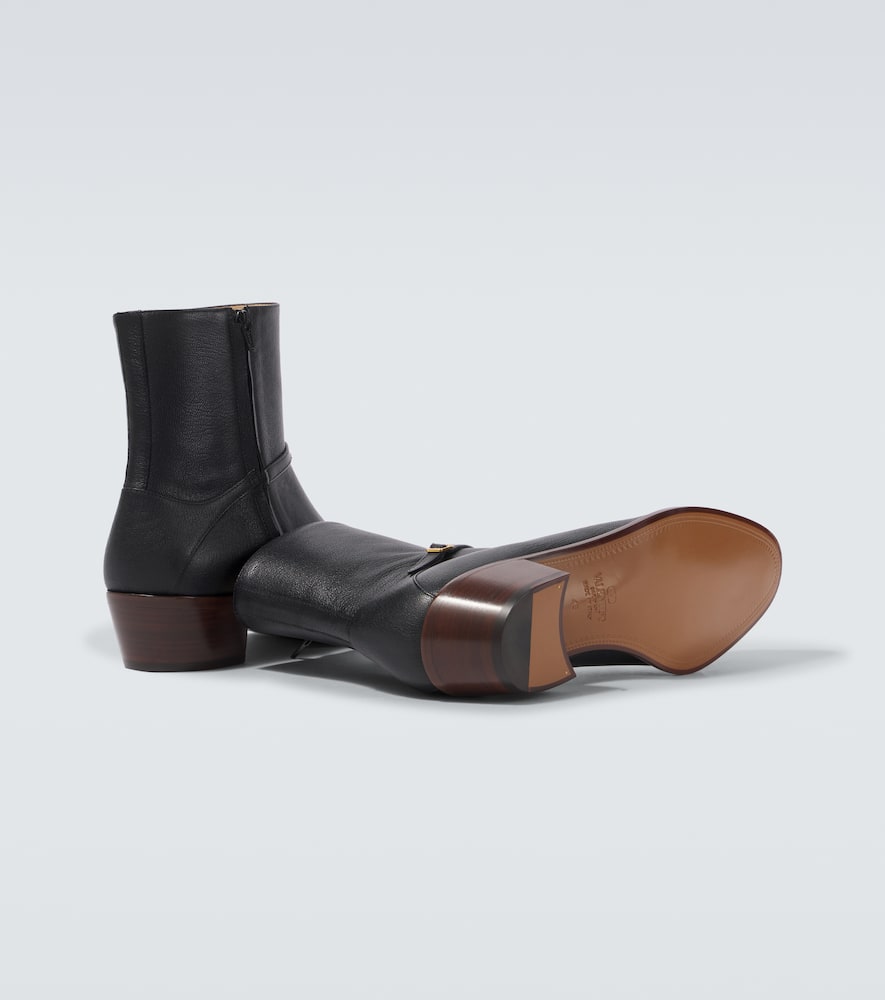 Valentino Garavani Pat VLogo Signature leather ankle boots