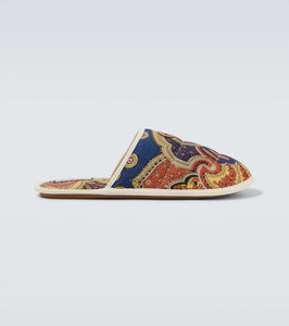 Valentino Garavani Paisley denim slides