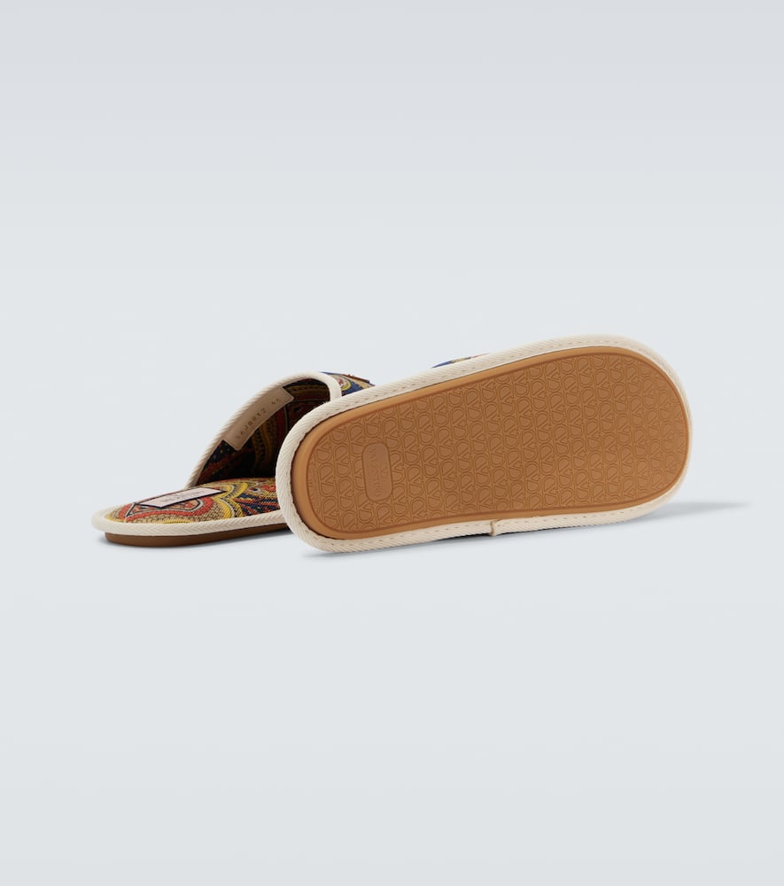 Valentino Garavani Paisley denim slides