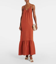 Adriana Degreas Linen-blend maxi dress