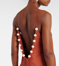 Adriana Degreas Linen-blend maxi dress