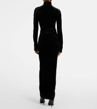 Alaia Ruched velvet midi dress