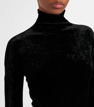 Alaia Ruched velvet midi dress