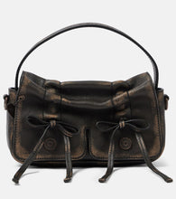 Acne Studios Micro bow-detail leather shoulder bag. Shop Acne Studios Top-Handle Bags for women now.