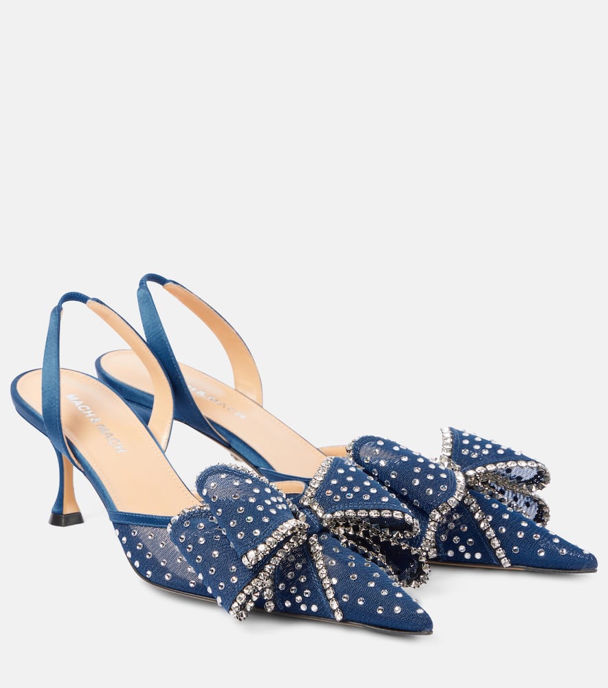 Mach & Mach Cadeau 65 embellished slingback pumps