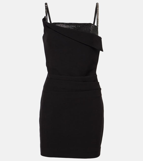 Roland Mouret Crystal-embellished cr√É¬™pe minidress