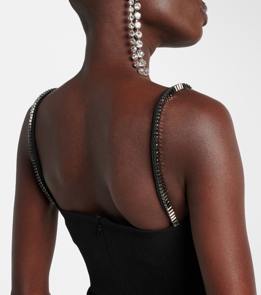 Roland Mouret Crystal-embellished cr√É¬™pe minidress