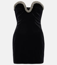 Roland Mouret Embellished velvet corset dress