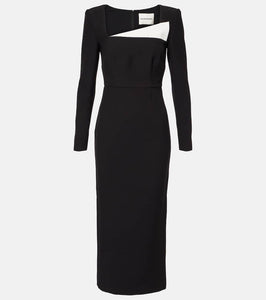 Roland Mouret Paneled cr√É¬™pe midi dress