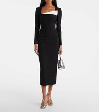 Roland Mouret Paneled cr√É¬™pe midi dress