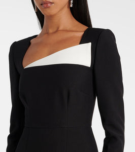 Roland Mouret Paneled cr√É¬™pe midi dress