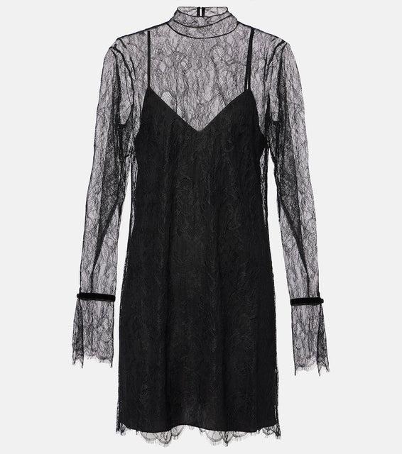 Frame Lace shift dress