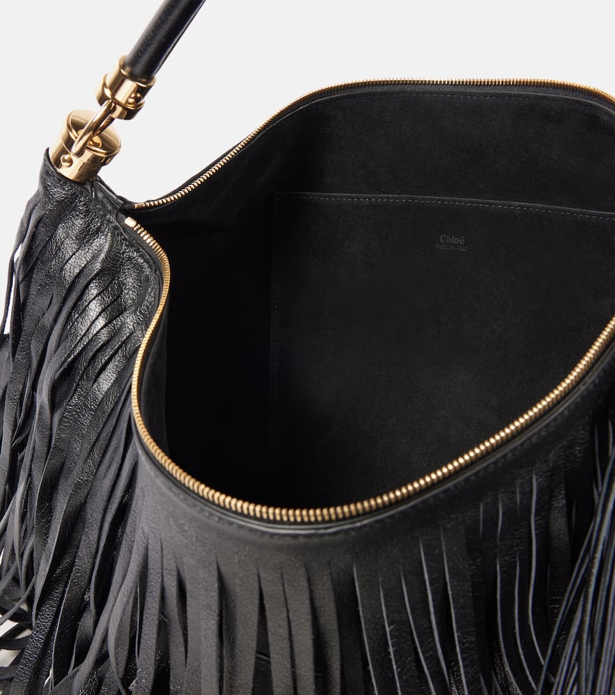 Chloe Foulard fringed leather shoulder bag