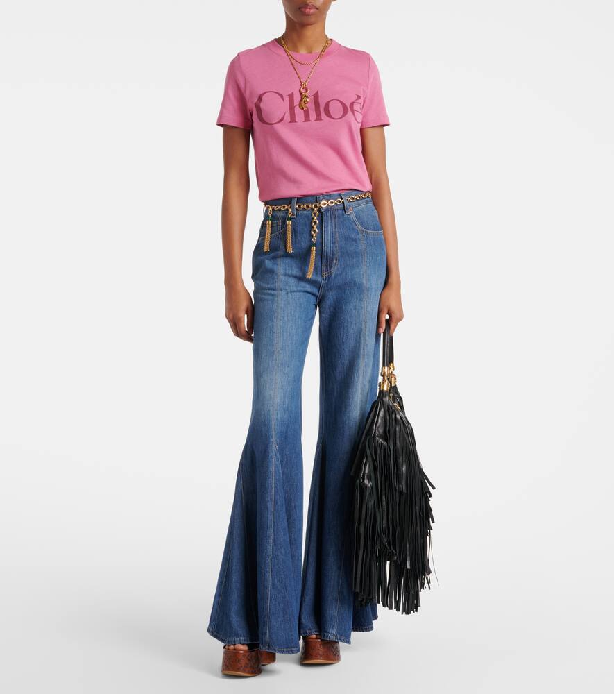 Chloe Foulard fringed leather shoulder bag