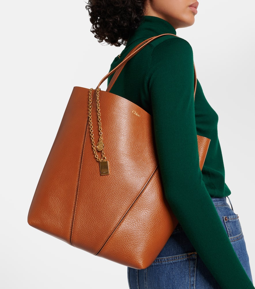 Chloe Spin Medium leather tote bag