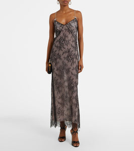 Blumarine Rebrod√É¬© lace midi dress