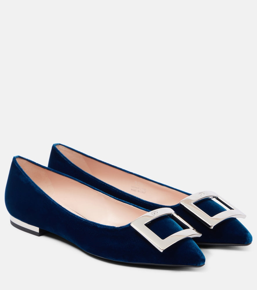 Roger Vivier Velvet ballet flats (Blue) - Ballerina Flats