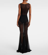 Norma Kamali Tara ruched mesh gown
