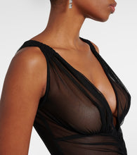 Norma Kamali Tara ruched mesh gown
