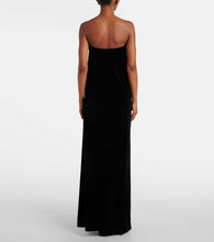 Norma Kamali Strapless velvet gown