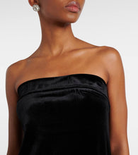 Norma Kamali Strapless velvet gown