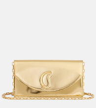 Christian Louboutin Loubi54 mirrored leather clutch. Shop Christian Louboutin Clutches for women now.
