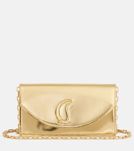 Christian Louboutin Loubi54 mirrored leather clutch. Shop Christian Louboutin Clutches for women now.